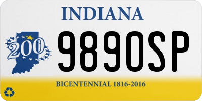 IN license plate 989OSP