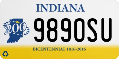 IN license plate 989OSU