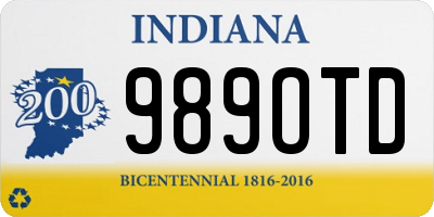 IN license plate 989OTD