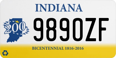 IN license plate 989OZF