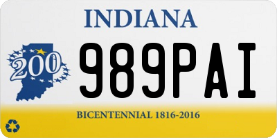 IN license plate 989PAI