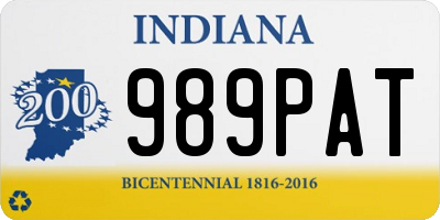 IN license plate 989PAT