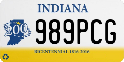 IN license plate 989PCG