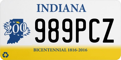 IN license plate 989PCZ