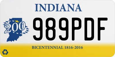 IN license plate 989PDF