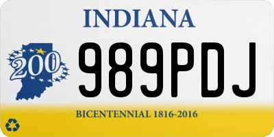 IN license plate 989PDJ