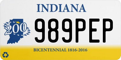IN license plate 989PEP