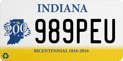 IN license plate 989PEU