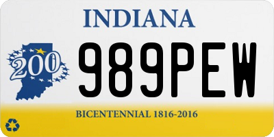 IN license plate 989PEW