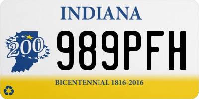 IN license plate 989PFH