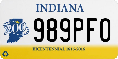 IN license plate 989PFO