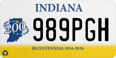 IN license plate 989PGH