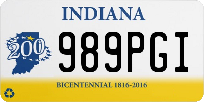 IN license plate 989PGI