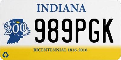 IN license plate 989PGK