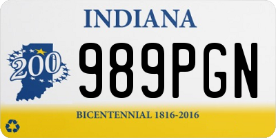 IN license plate 989PGN