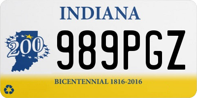 IN license plate 989PGZ