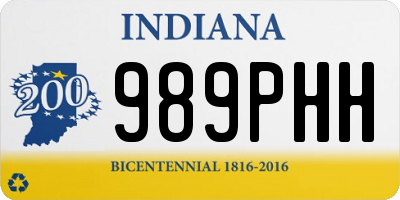 IN license plate 989PHH