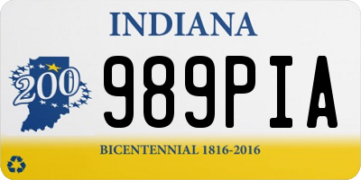 IN license plate 989PIA