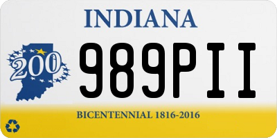IN license plate 989PII