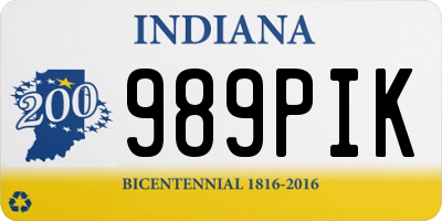 IN license plate 989PIK