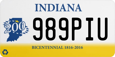 IN license plate 989PIU