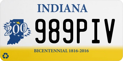 IN license plate 989PIV
