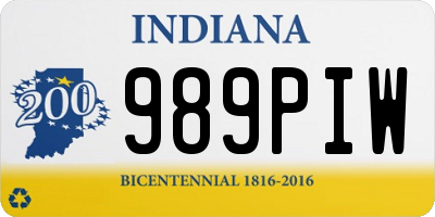 IN license plate 989PIW