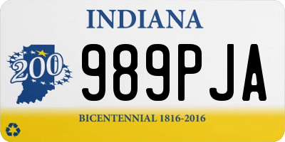 IN license plate 989PJA