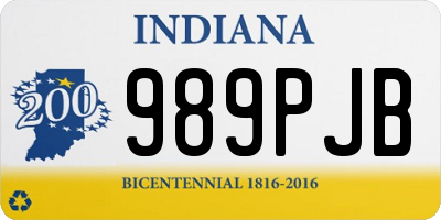IN license plate 989PJB