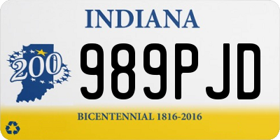 IN license plate 989PJD