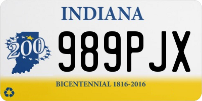 IN license plate 989PJX