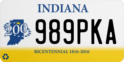 IN license plate 989PKA