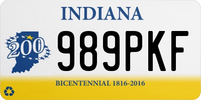 IN license plate 989PKF