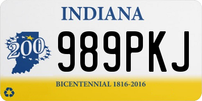 IN license plate 989PKJ