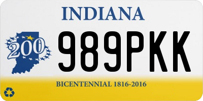 IN license plate 989PKK