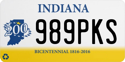IN license plate 989PKS