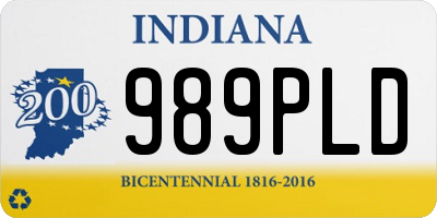 IN license plate 989PLD