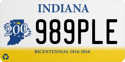 IN license plate 989PLE