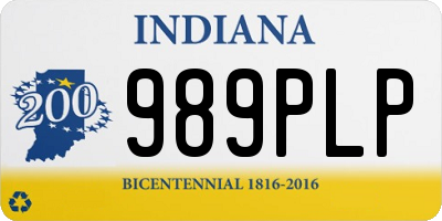 IN license plate 989PLP
