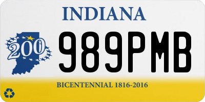 IN license plate 989PMB