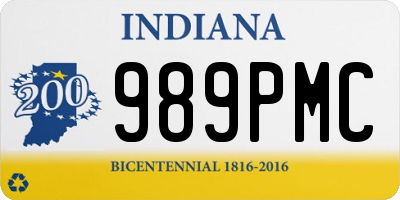 IN license plate 989PMC