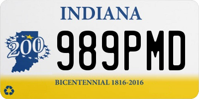 IN license plate 989PMD