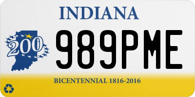 IN license plate 989PME