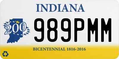 IN license plate 989PMM