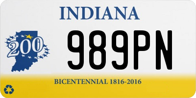 IN license plate 989PN