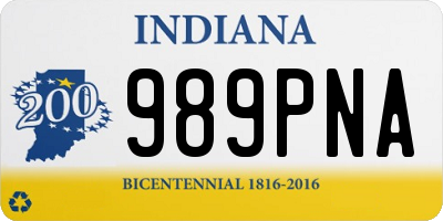 IN license plate 989PNA