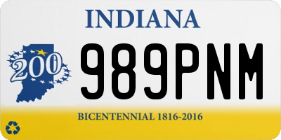 IN license plate 989PNM
