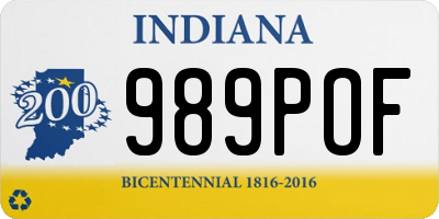 IN license plate 989POF