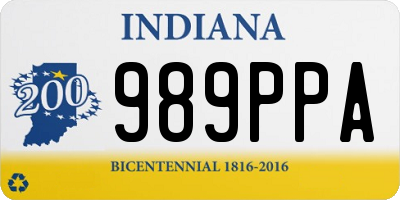 IN license plate 989PPA