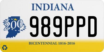 IN license plate 989PPD